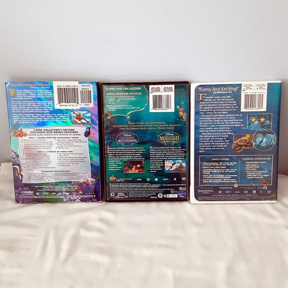 Disney DVD Lot of 3; Finding Nemo, The Little Mermaid I & II, Atlantis - Picture 4 of 12